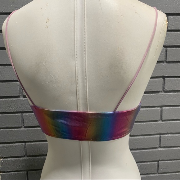Holographic Bralette Crop Top - Picture 7 of 16